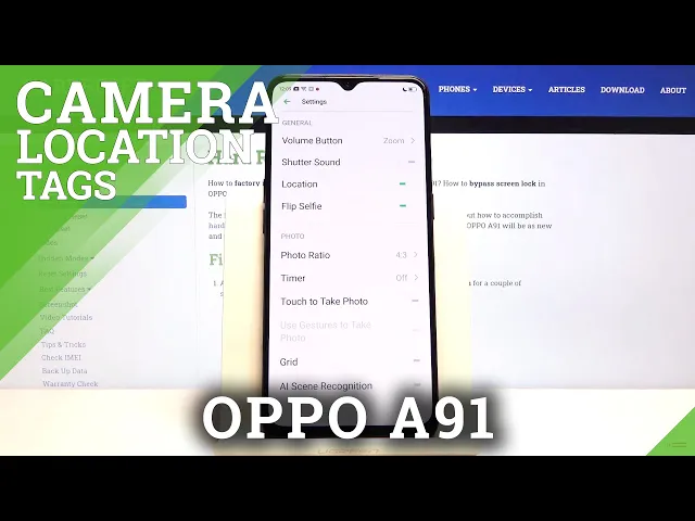 Video thumbnail for How to Activate Location Tags on Photos in OPPO A91 – Photo Location