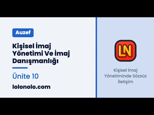 Video thumbnail for Kişisel İmaj Yönetimi ve İmaj Danışmanlığı Ünite 10 Deneme Sınavı