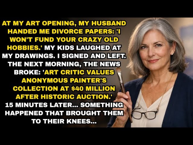 Video thumbnail for Husband Served Divorce At My Art Show & Kids Clapped. I Sold For $40M. NOW They Beg Me Back