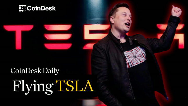 Video thumbnail for Elon Musk's flying Tesla Roadster unveiling boosts tokenized TSLA