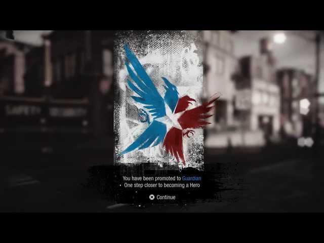 Video thumbnail for inFamous: Second Son - Promoted to Guardian & "Banner Man" Chat, Free Seattle From Occupation PS4