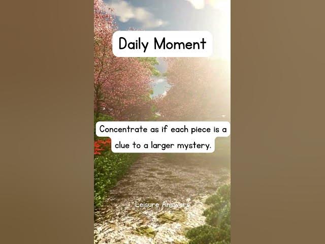 Video thumbnail for Be Engrossed by Puzzle Solving #shorts #motivation #leisure #inspirational #wellness #wellbeing