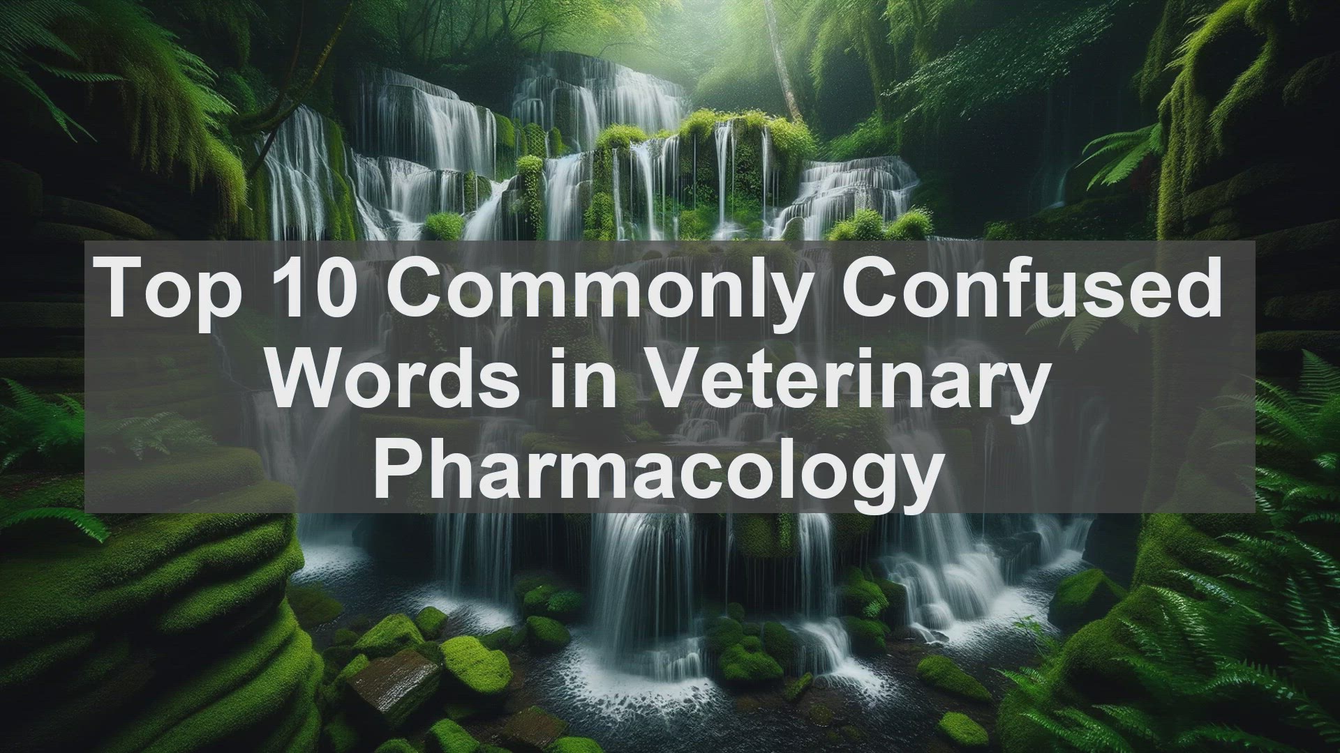 'Video thumbnail for Top 10 Commonly Confused Words in Veterinary Pharmacology'