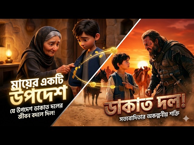 Video thumbnail for ছোট্ট বালকের সত্যতা এবং ডাকাতদের হৃদয় পরিবর্তন! | Bangla Islamic story | Deen Stories BD