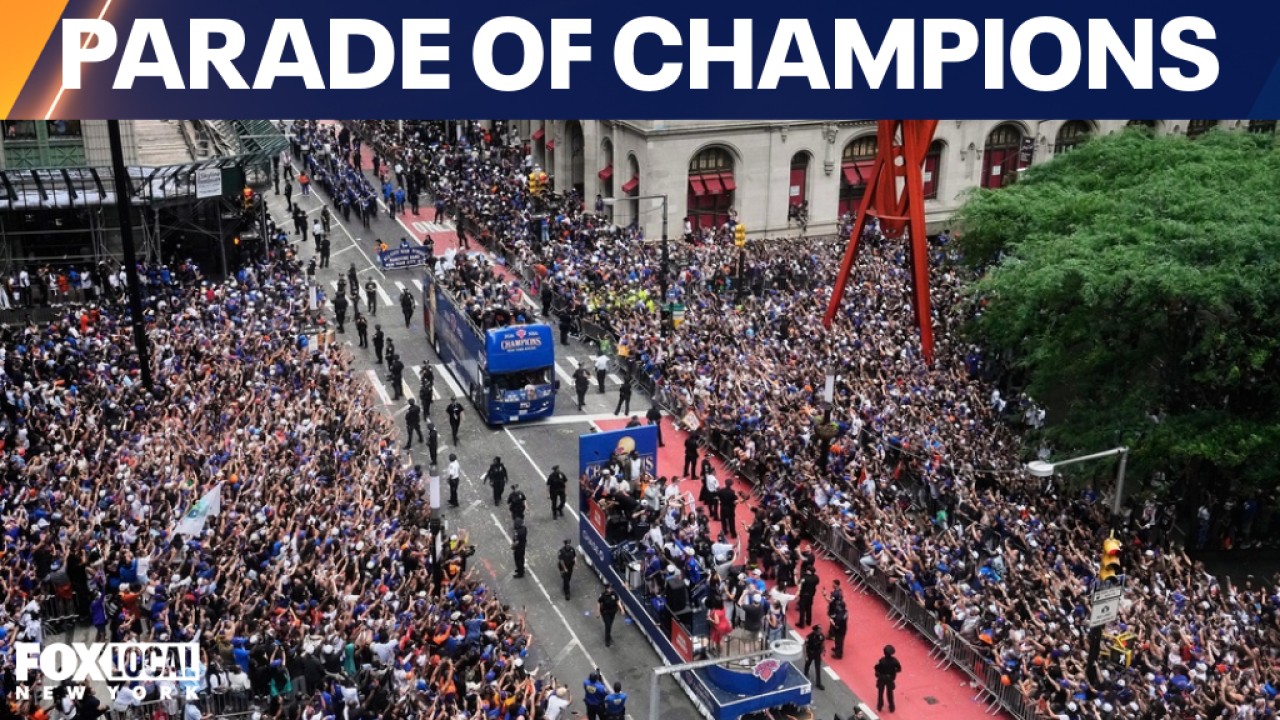 Video thumbnail for WATCH: Knicks parade through Canyon of Heroes