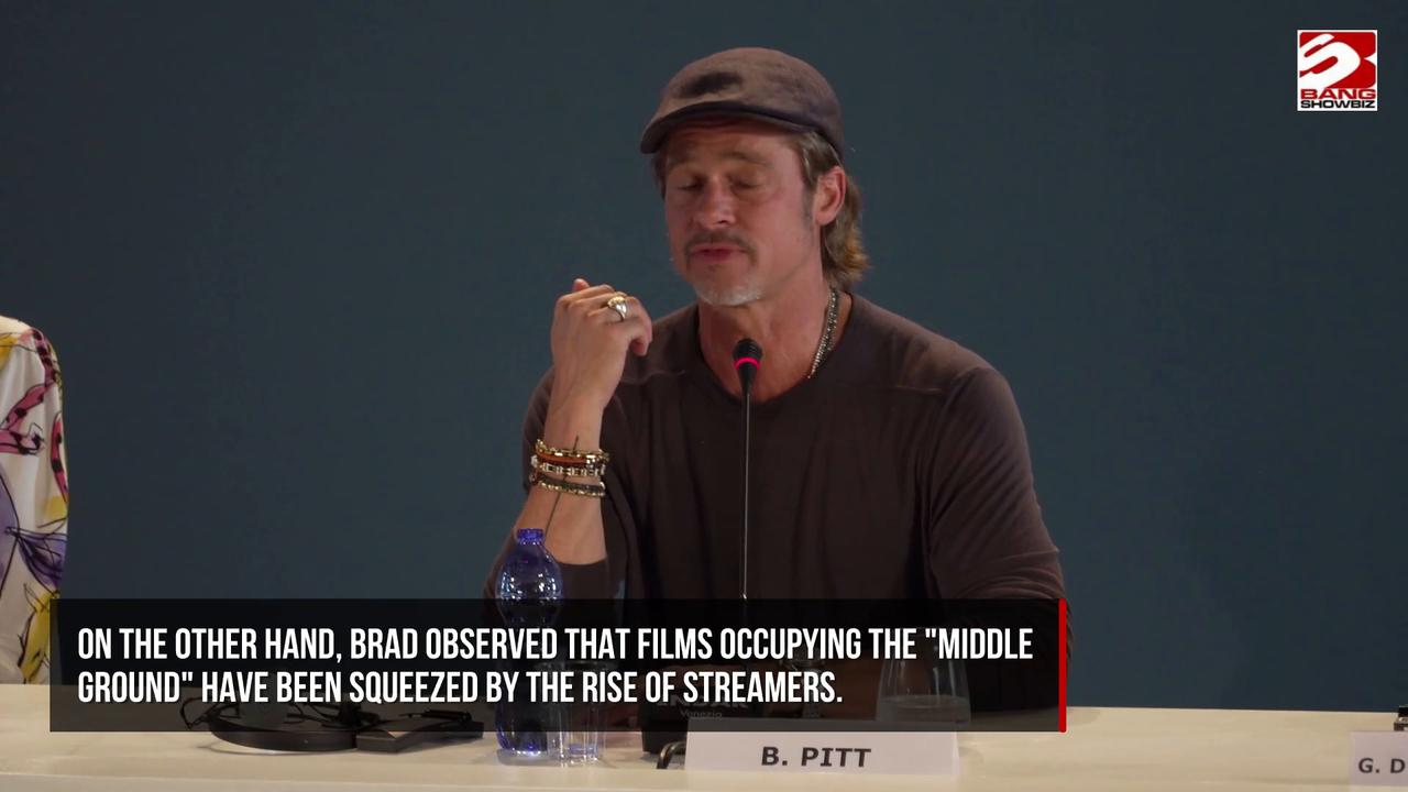 Video thumbnail for Brad Pitt welcomes rise of streaming giants, but why?.