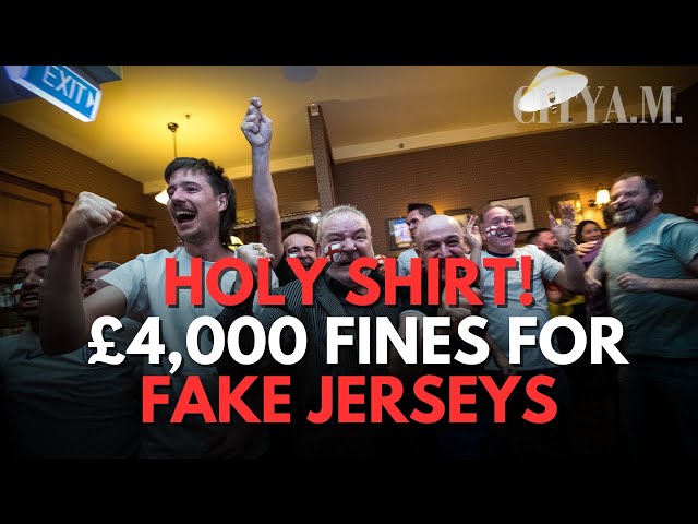Video thumbnail for Euro 2024: England fans could face £4,000 fine for fake football jerseys