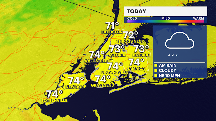 Video thumbnail for Lingering showers give way to sunshine across The Bronx this week