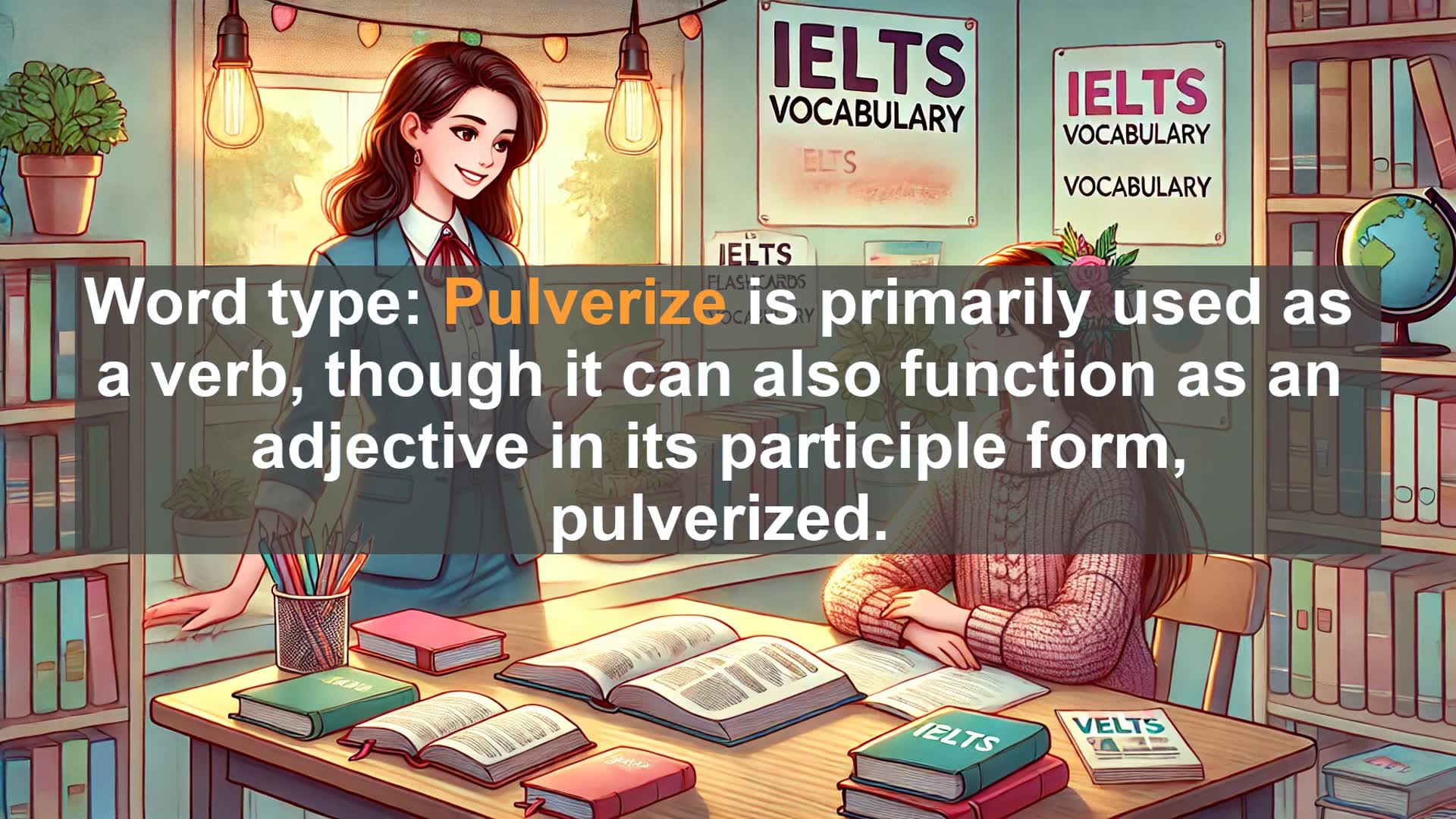 'Video thumbnail for 2000 Must Know IELTS 9.0 Vocabulary - Pulverize: A Powerful Verb to Crush Your Vocabulary Goals'