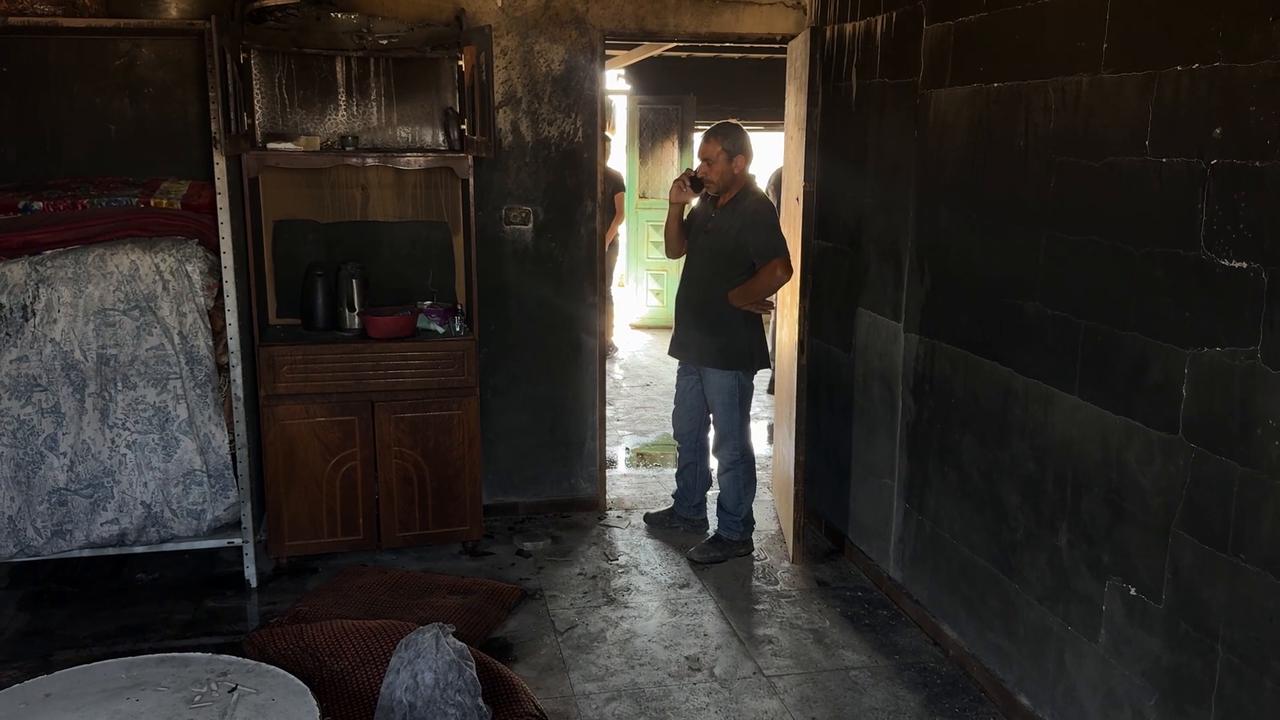 Video thumbnail for Israeli occupiers set Palestinian home in occupied West Bank on fire with mother, daughter inside.