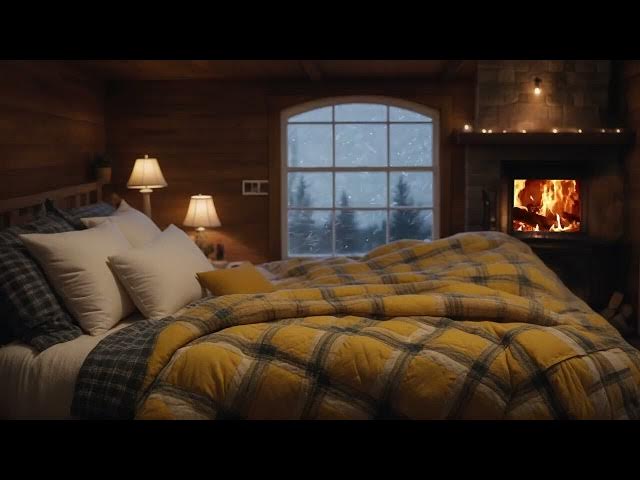 Video thumbnail for Snowstorm Serenity  Remote Forest Cabin, Warm Fireplace, Relax Your Body and Mind for Peaceful Sleep
