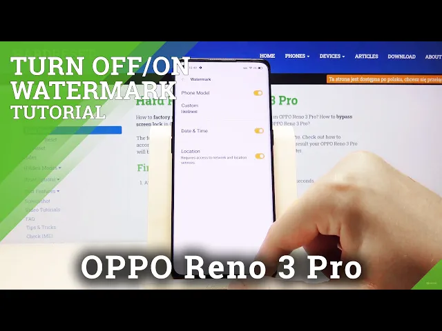 Video thumbnail for How to Switch off Camera Watermark Function in OPPO Reno 3 Pro – Manage Camera Watermark
