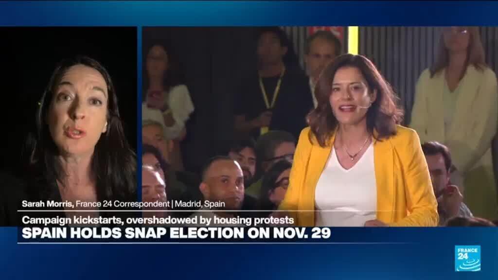 Video thumbnail for Spanish PM begins vote campaign overshadowed by housing protests