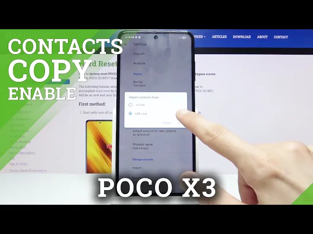 Video thumbnail for How to Copy Contacts in POCO X3 – Transfer Numbers