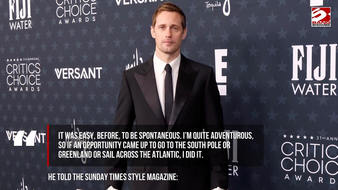 Video thumbnail for Alexander Skarsgard shares how fatherhood has changed his life