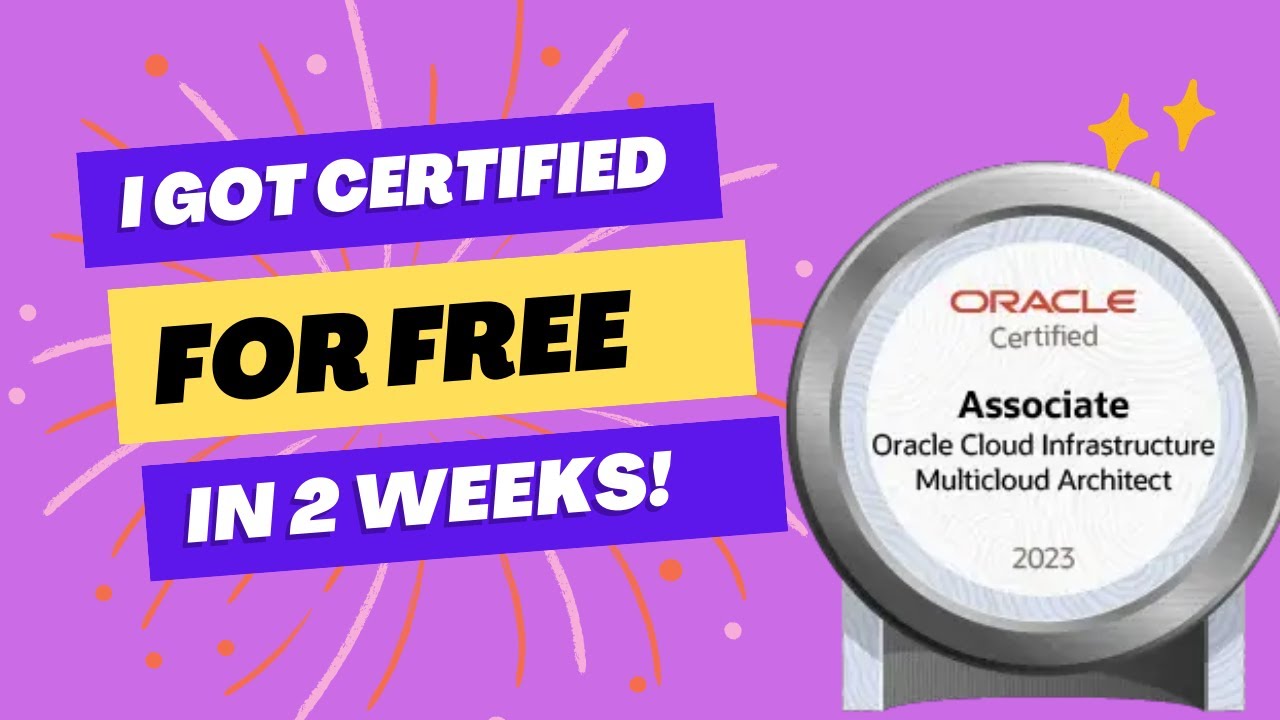 Video thumbnail for FREE Oracle multi-cloud architect associate certification.👌🔥