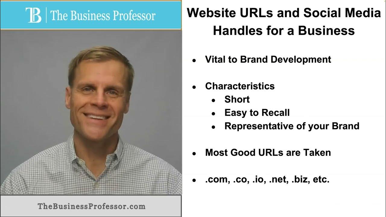 'Video thumbnail for Website URLs and Social Media Handles for Business'