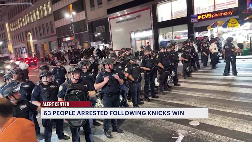 Video thumbnail for 63 arrested following Knicks championship win