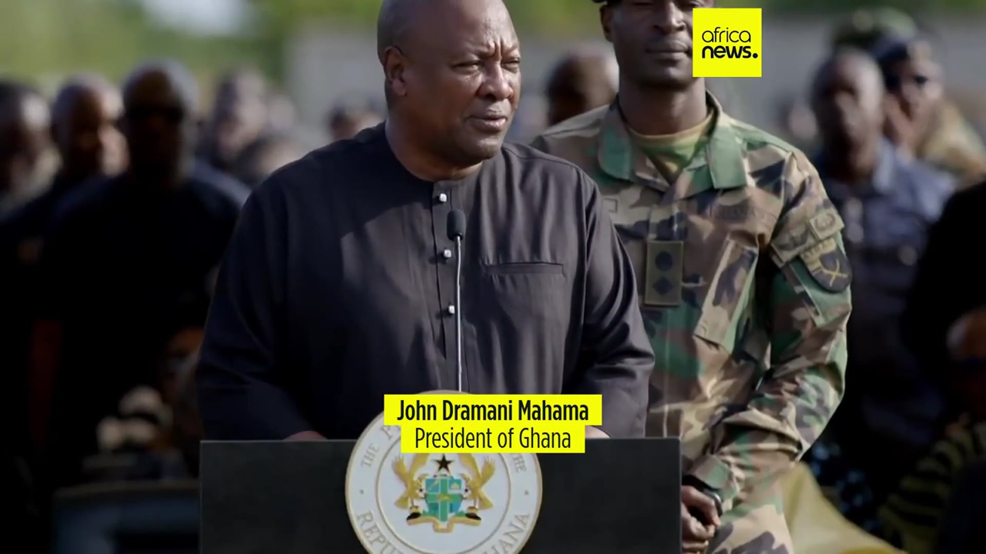 'Video thumbnail for Ghana: Funeral held for army helicopter crash victims'
