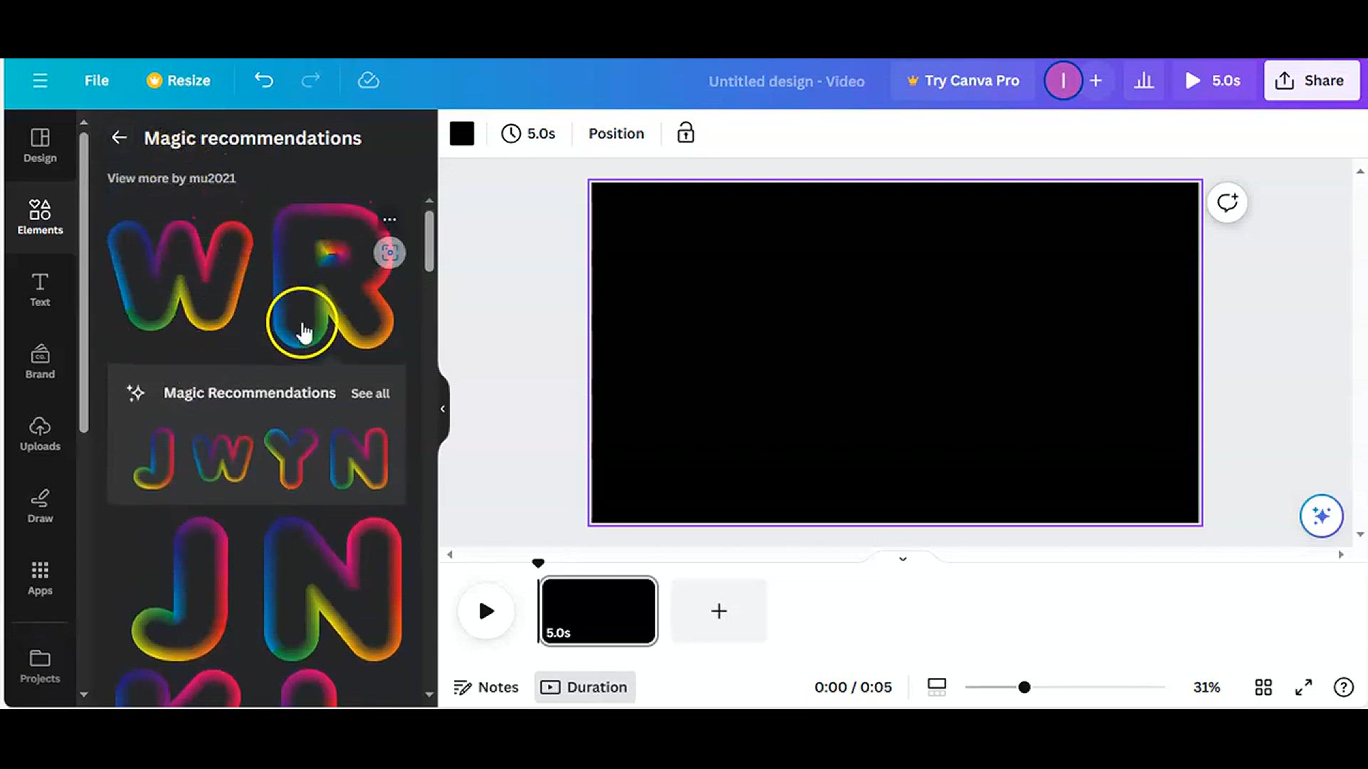 'Video thumbnail for How To Create Multi Color Text  Effect in Canva lCanvaTutorial'