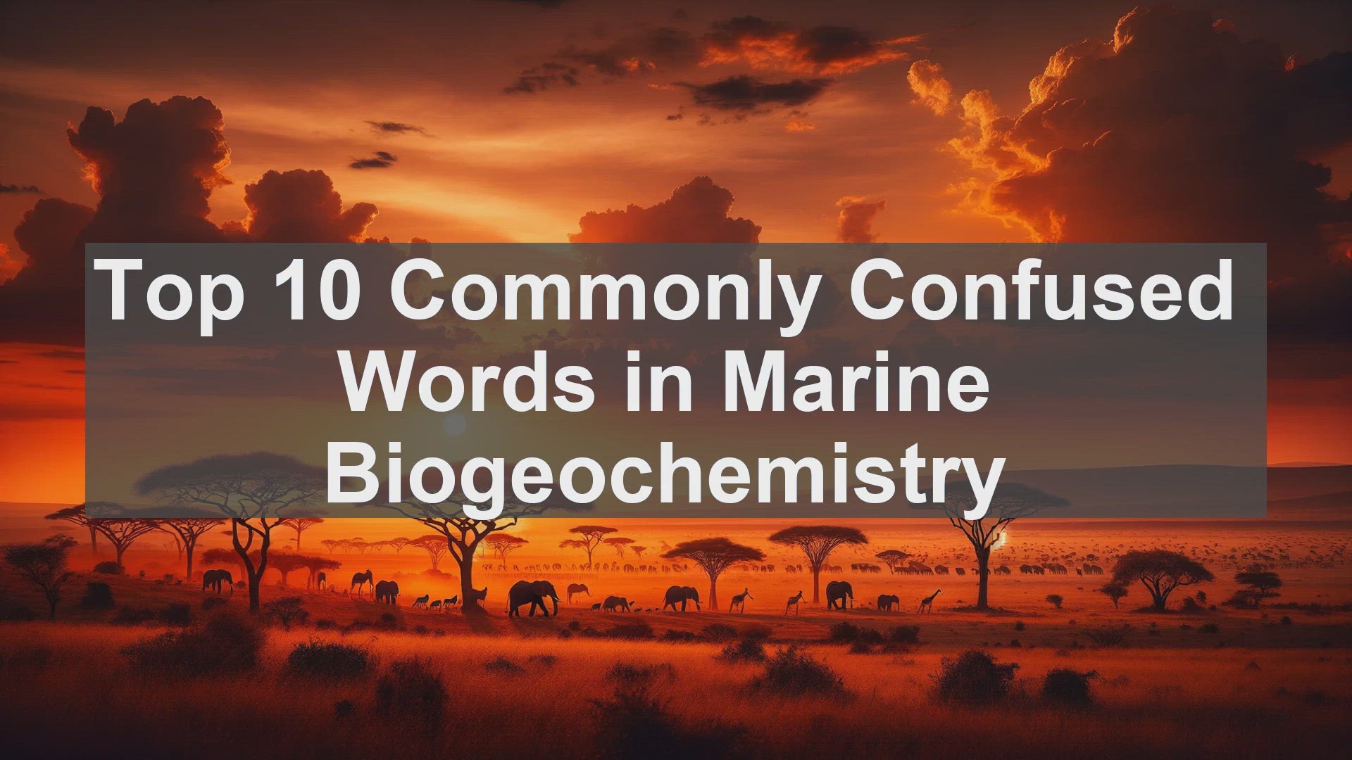 'Video thumbnail for Top 10 Commonly Confused Words in Marine Biogeochemistry'
