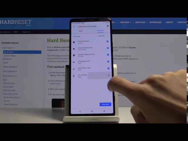 Video thumbnail for How to Clear Browsing Data in SONY Xperia 1 II – Erase Visited Webpages