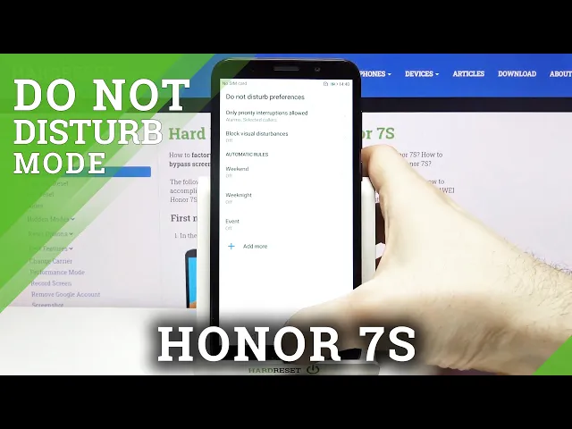 Video thumbnail for How to Activate Do Not Disturb Mode on HONOR 7S – Customize DND Mode