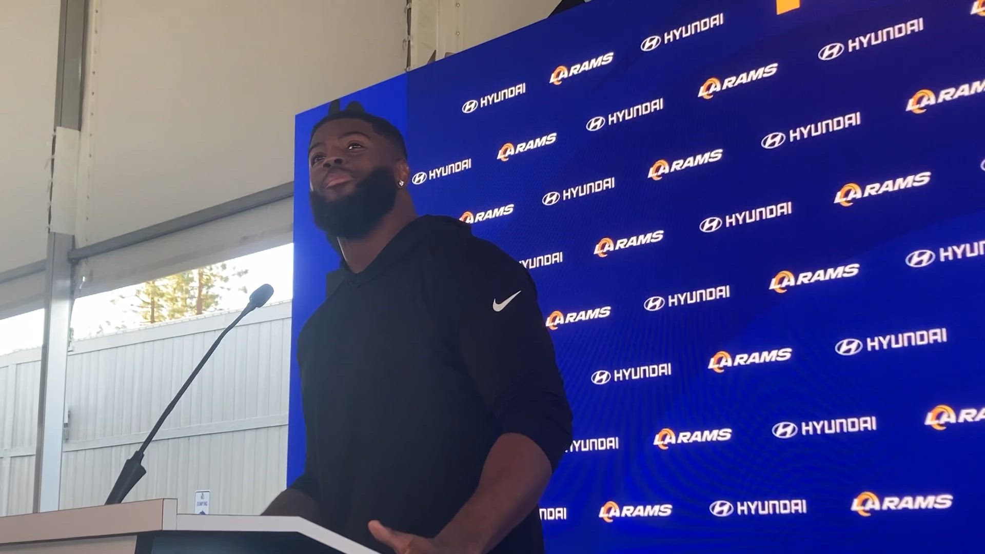 Video thumbnail for Los Angeles Rams LB Jared Verse on His Team