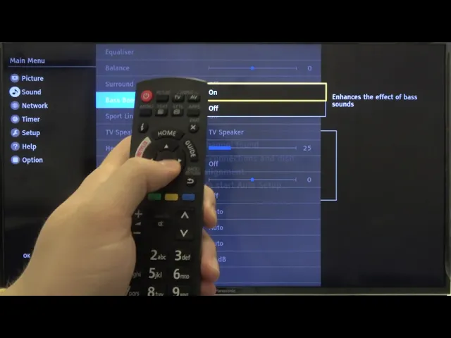 Video thumbnail for How to Turn On Bass Boost on PANASONIC TV TX-40FS500 40-inch Smart TV - Make your Neighbours Angry