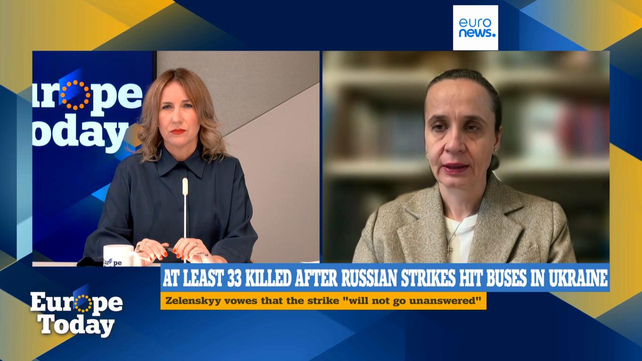 Video thumbnail for Latest attacks on Ukraine are ‘war crimes done by Putin’, says Ukrainian politician