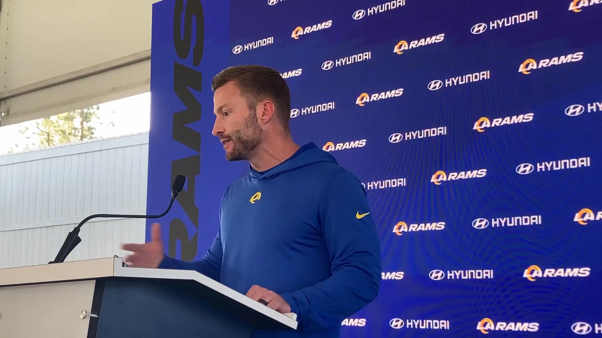 Video thumbnail for Los Angeles Rams HC Sean McVay on Quentin Lake, If Every Play Matters and More
