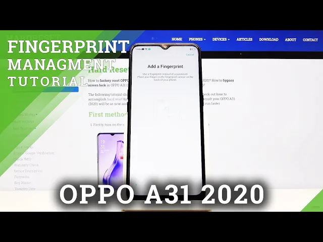 Video thumbnail for How to Add Fingerprint on OPPO A31 2020 - Unlock by Fingerprint