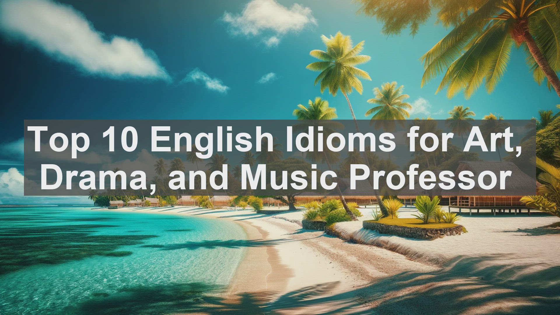 'Video thumbnail for Top 10 English Idioms for Art Drama and Music Professor'