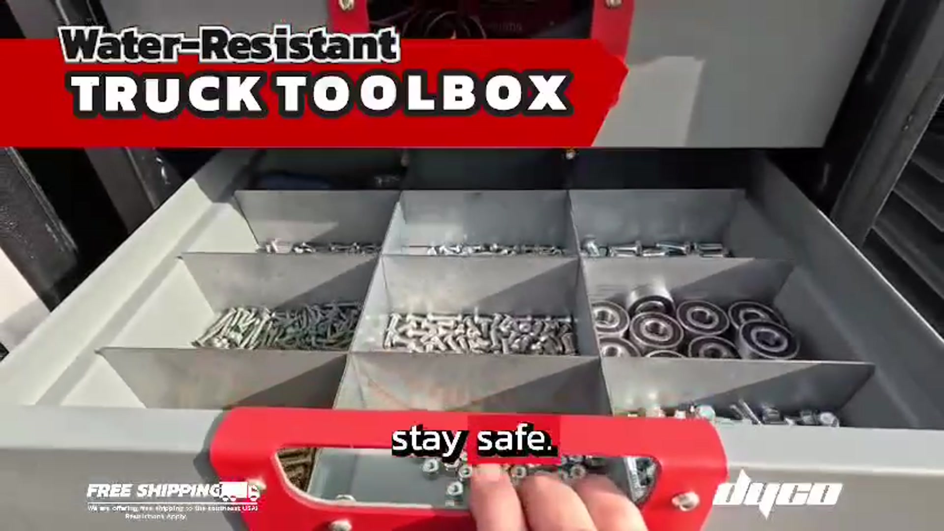 Video thumbnail for Dyco Ventures Heavy-Duty Toolbox Put to the Test: Water Shower Challenge! 💦