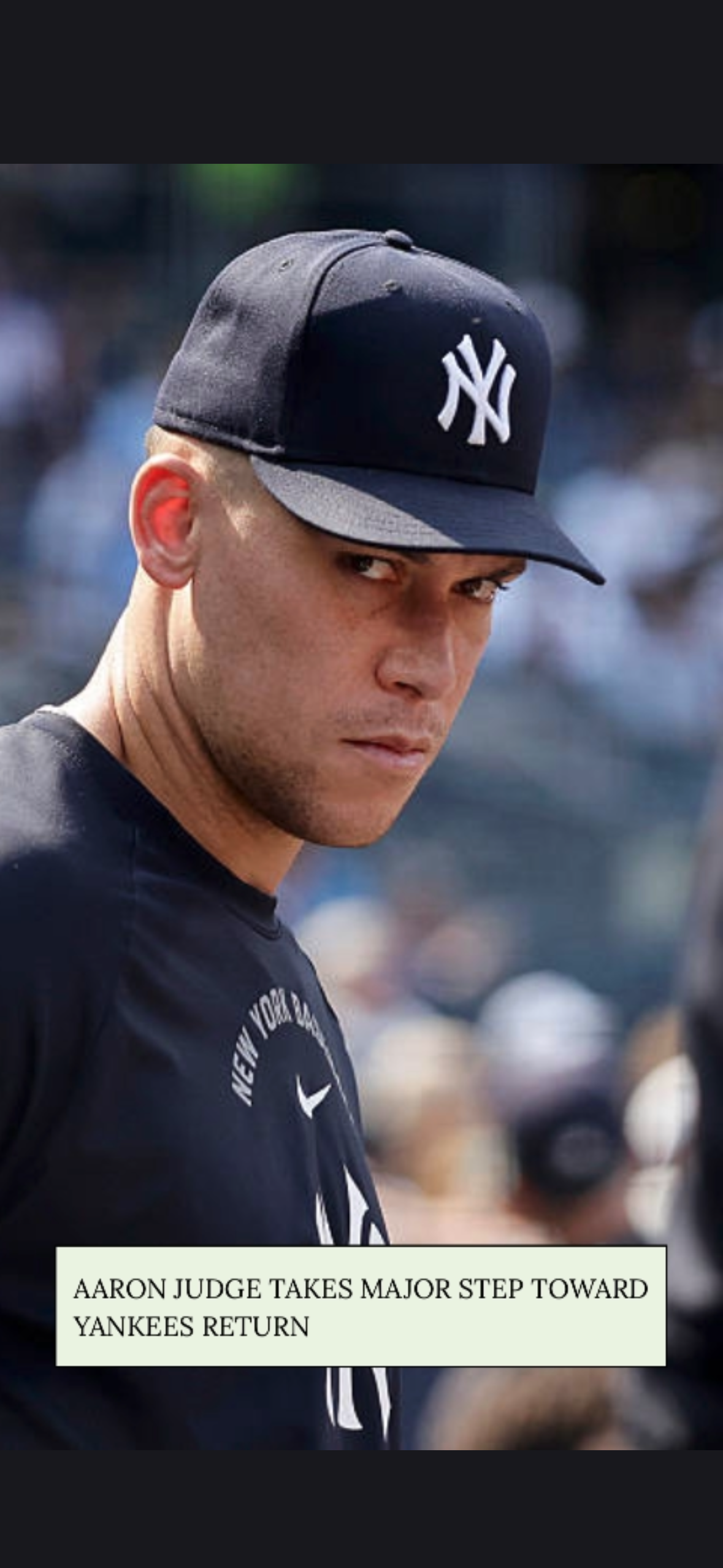 Video thumbnail for Aaron Judge Takes Major Step Toward Yankees Return