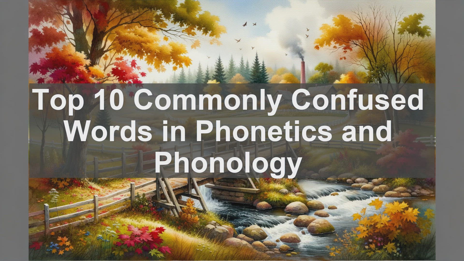 'Video thumbnail for Top 10 Commonly Confused Words in Phonetics and Phonology'