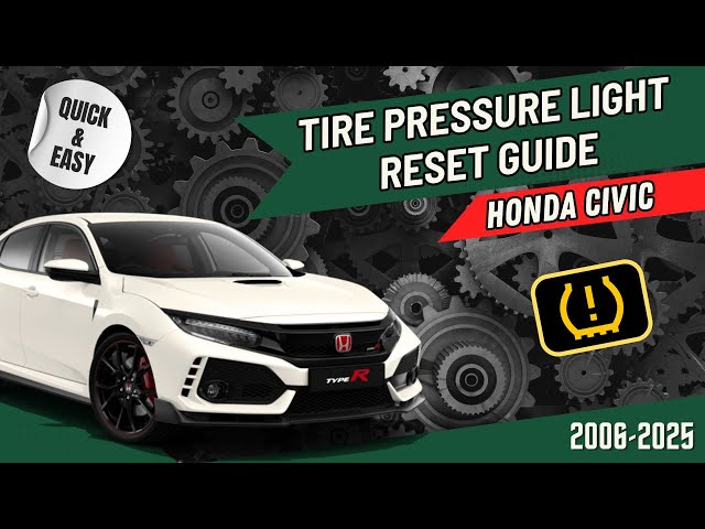 Video thumbnail for Honda Civic Tire Pressure Warning Light? FIX IT FAST (TPMS Reset Guide)