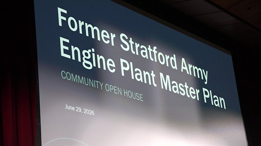 Video thumbnail for 'Sky's the limit.' Community pitches ideas for future of Stratford Army Engine Plant site