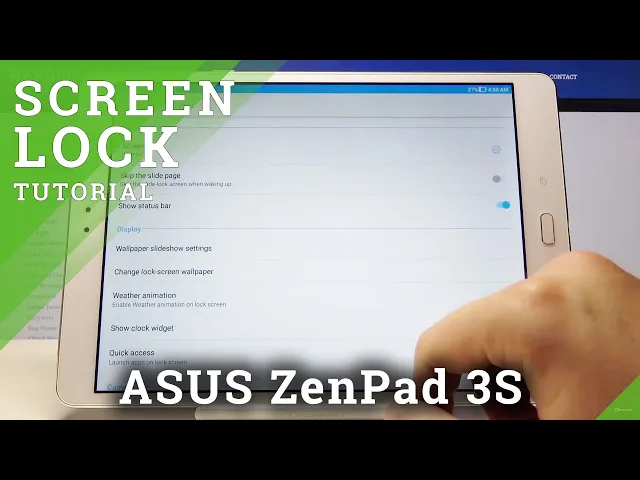 Video thumbnail for How to Change Lock Method in ASUS Zenpad 3s – Find Screen Lock Settings