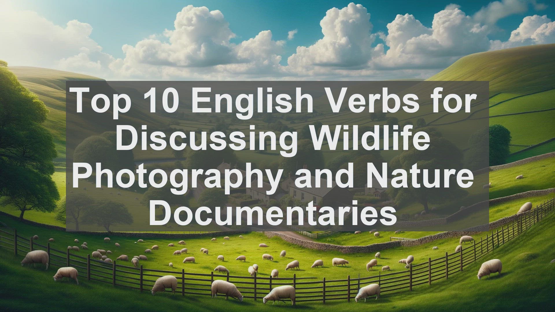 'Video thumbnail for Top 10 English Verbs for Discussing Wildlife Photography and Nature Documentaries'