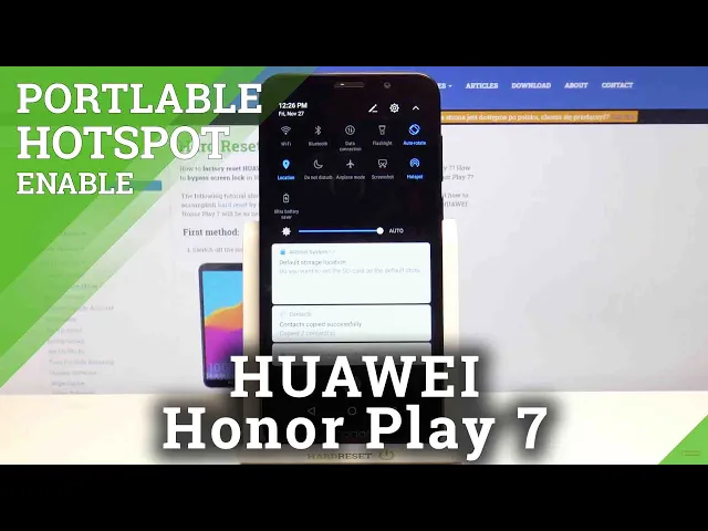 Video thumbnail for How to Activate Portable Hotspot in HUAWEI Honor Play 7 – Network Access Point