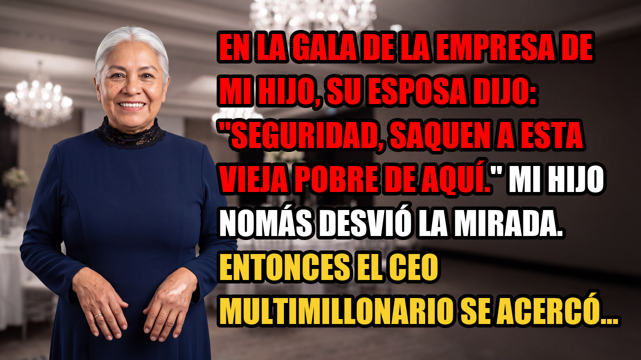 Video thumbnail for En la gala de la empresa de mi hijo, su esposa dijo: "Seguridad, saquen a esta vieja pobre de…