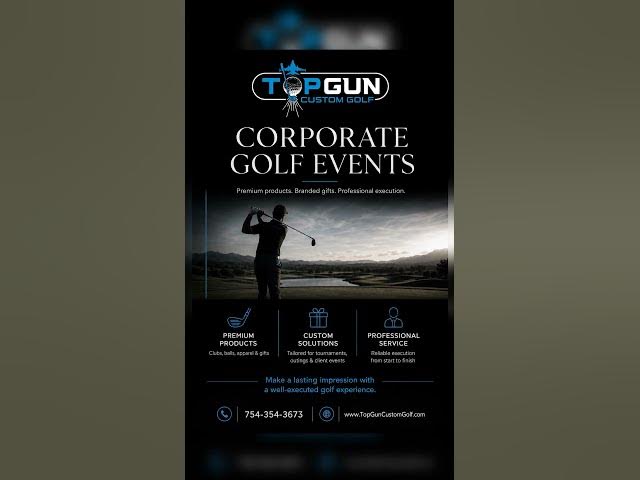 Video thumbnail for Top Gun Corporate Golf Events  #topguncustomgolf #topgungolffl
