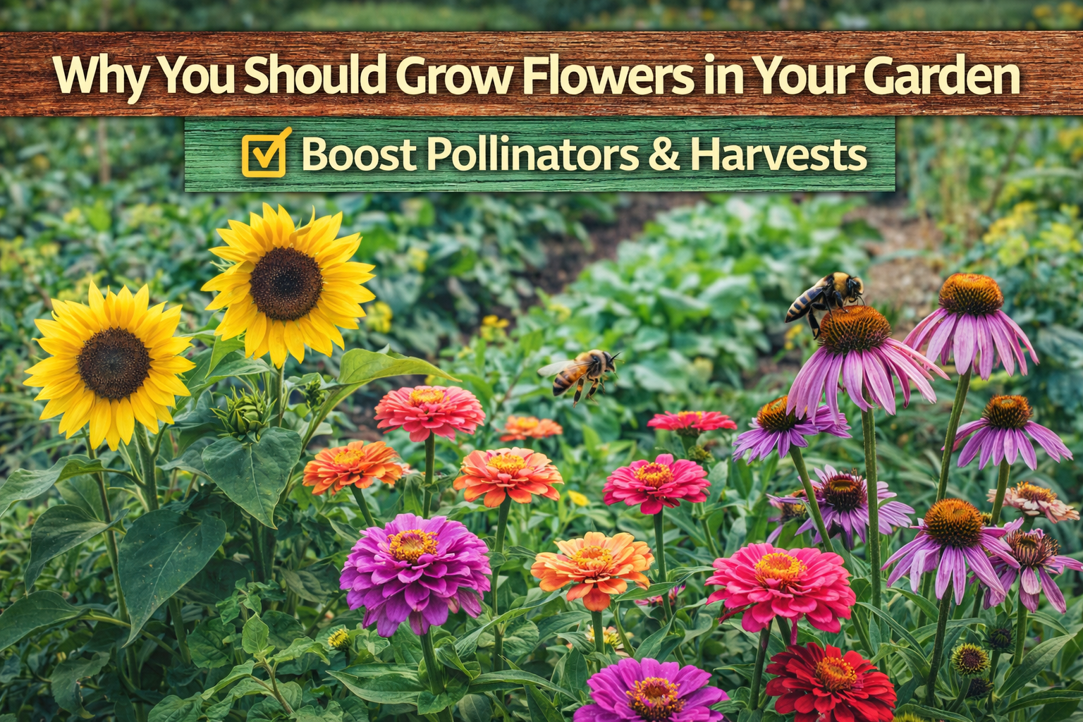Video thumbnail for Why You Should Grow Flowers in Your Garden | Boost Pollinators & Harvests