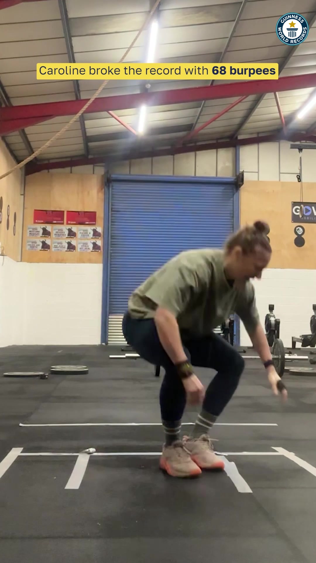 Video thumbnail for Most chest to group burpees in three minute (female) - 68 by Caroline Cunningham