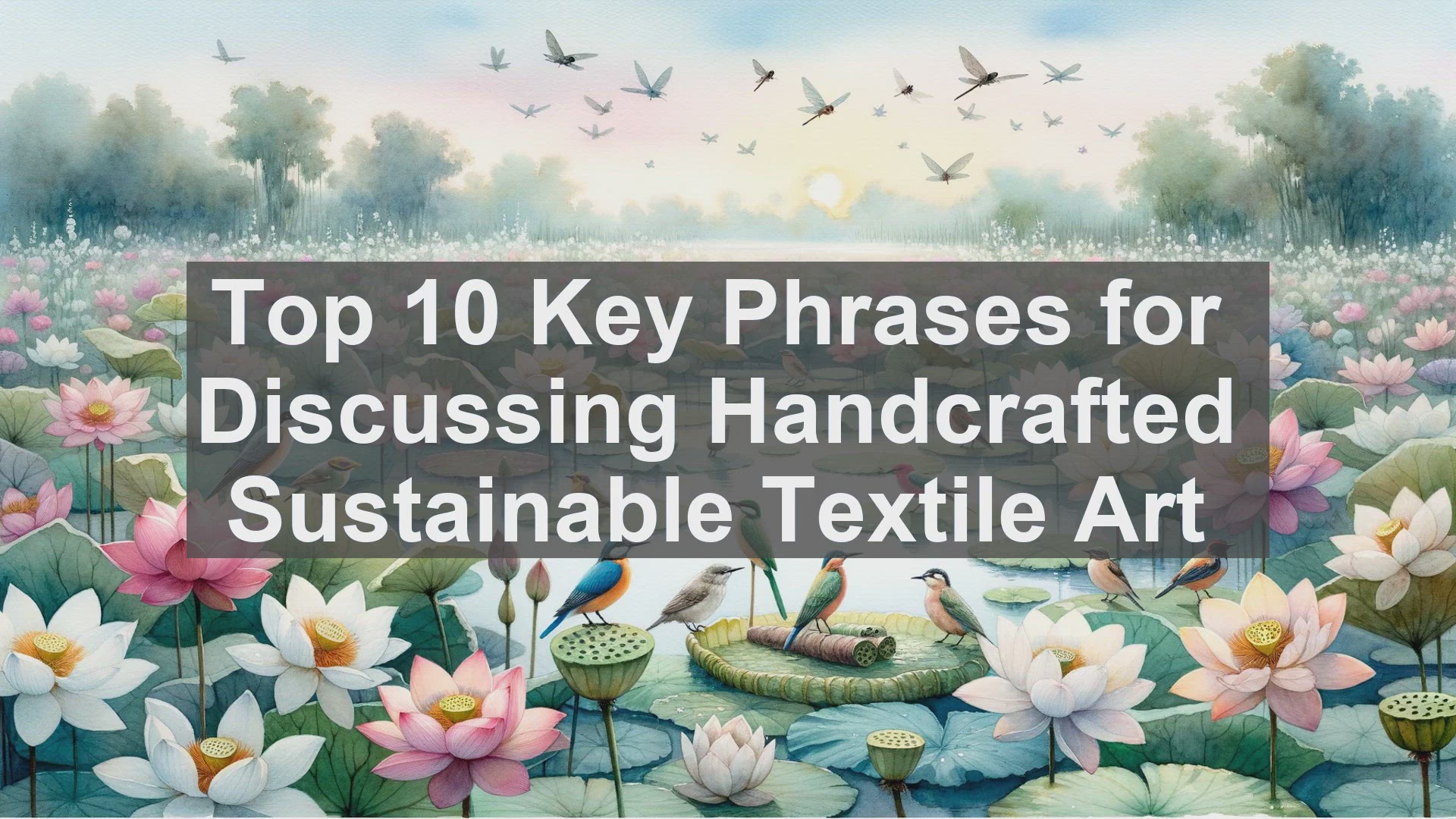 'Video thumbnail for Top 10 Key Phrases for Discussing Handcrafted Sustainable Textile Art'