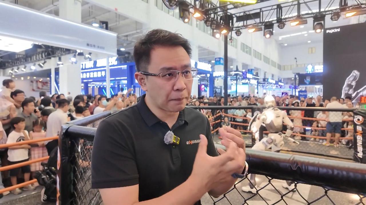 Video thumbnail for China: World Robot Conference draws crowds on public day in Beijing.