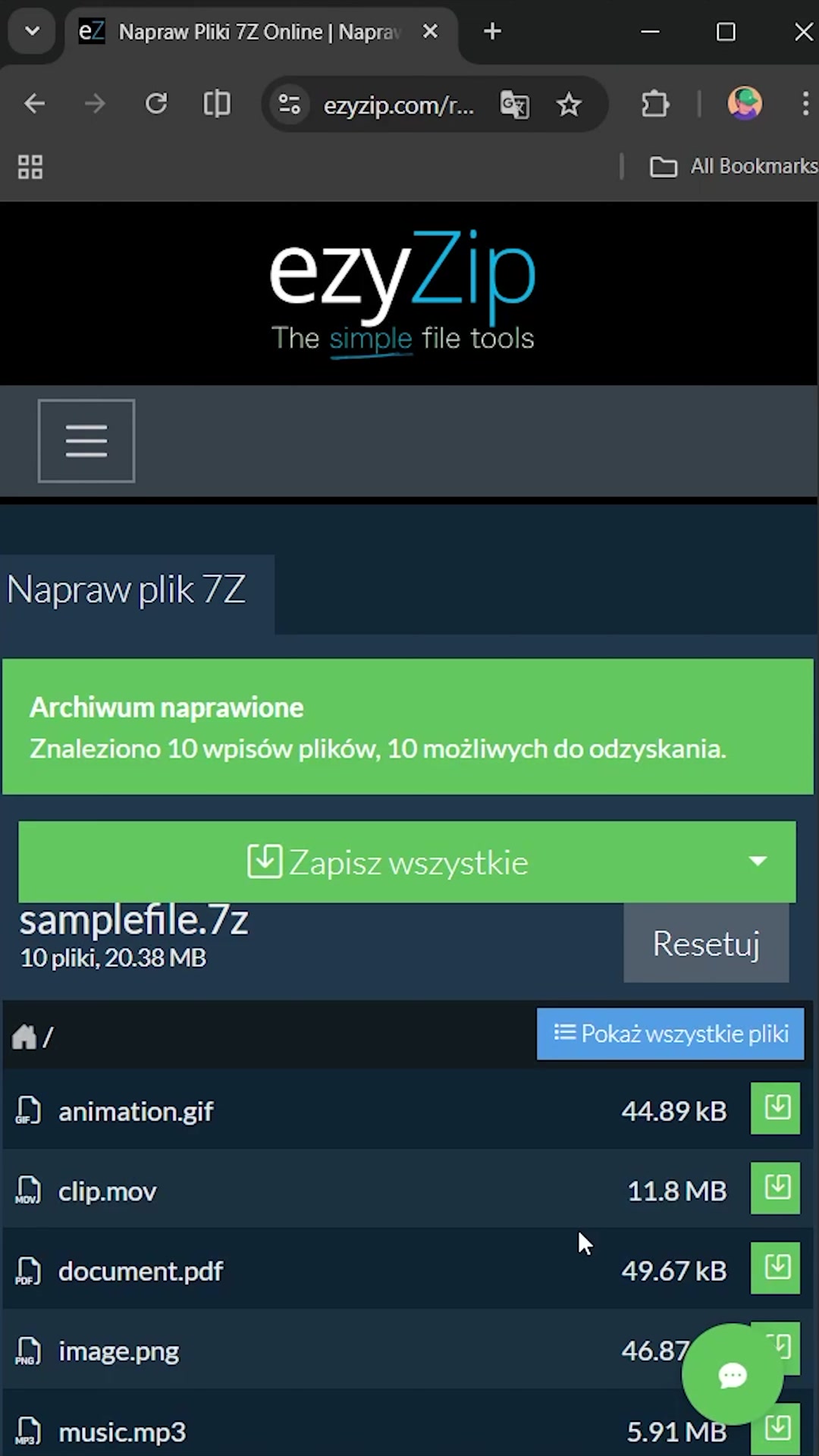 Video thumbnail for 📦 Jak Naprawić Uszkodzone Pliki 7Z Online Za Darmo | Bez Instalacji Oprogramowania