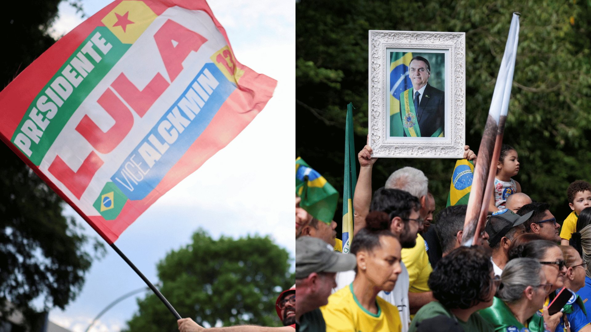 Video thumbnail for Lula and Flavio Bolsonaro close campaigns in dead-heat Brazil vote