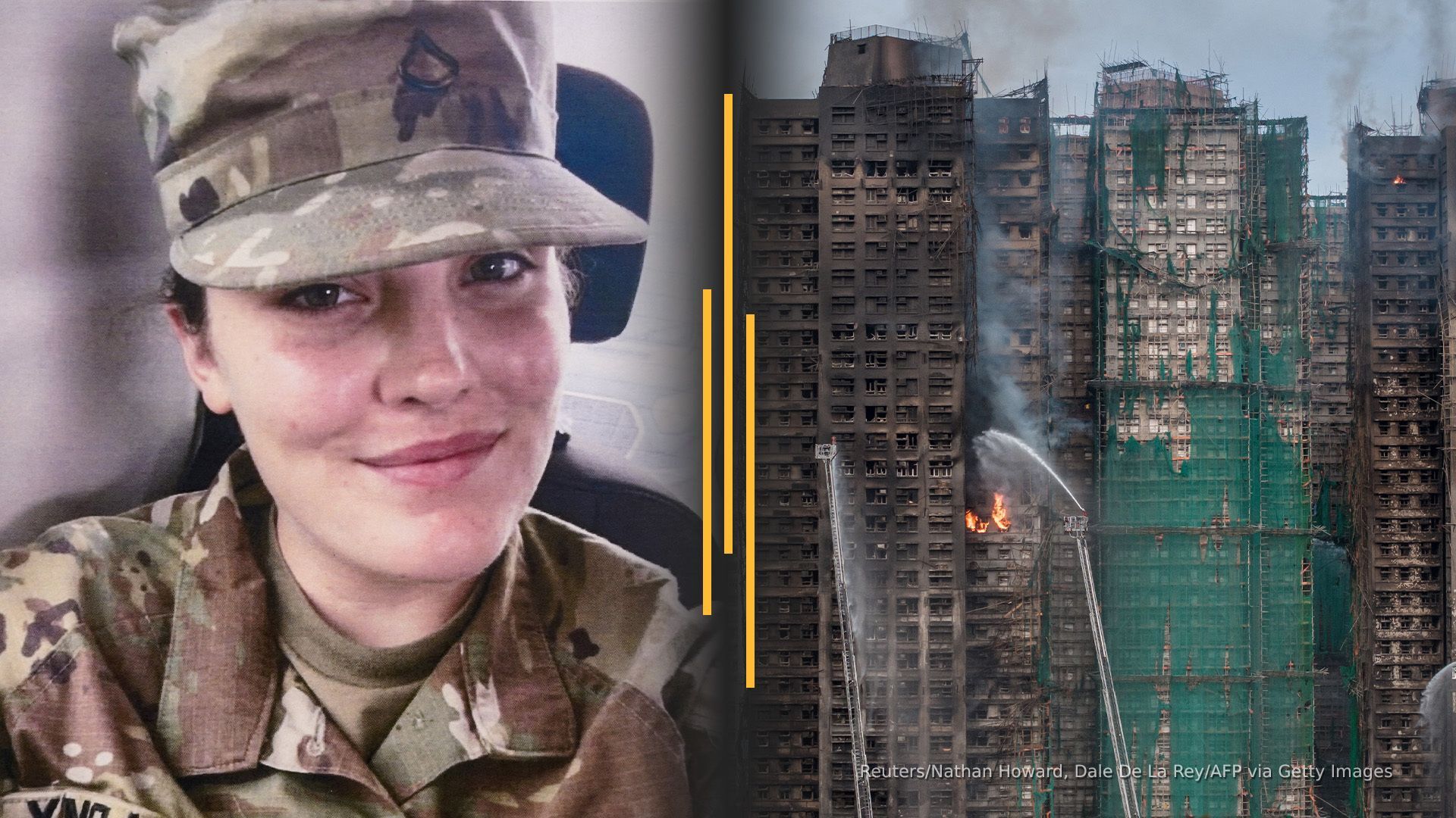 Video thumbnail for Guard soldier dead, another critical in DC ambush; Hong Kong fire toll climbs